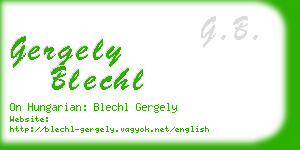 gergely blechl business card